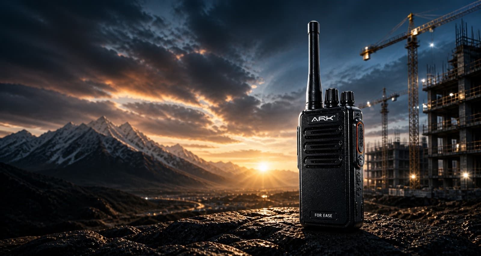Security team using walkie talkies in India